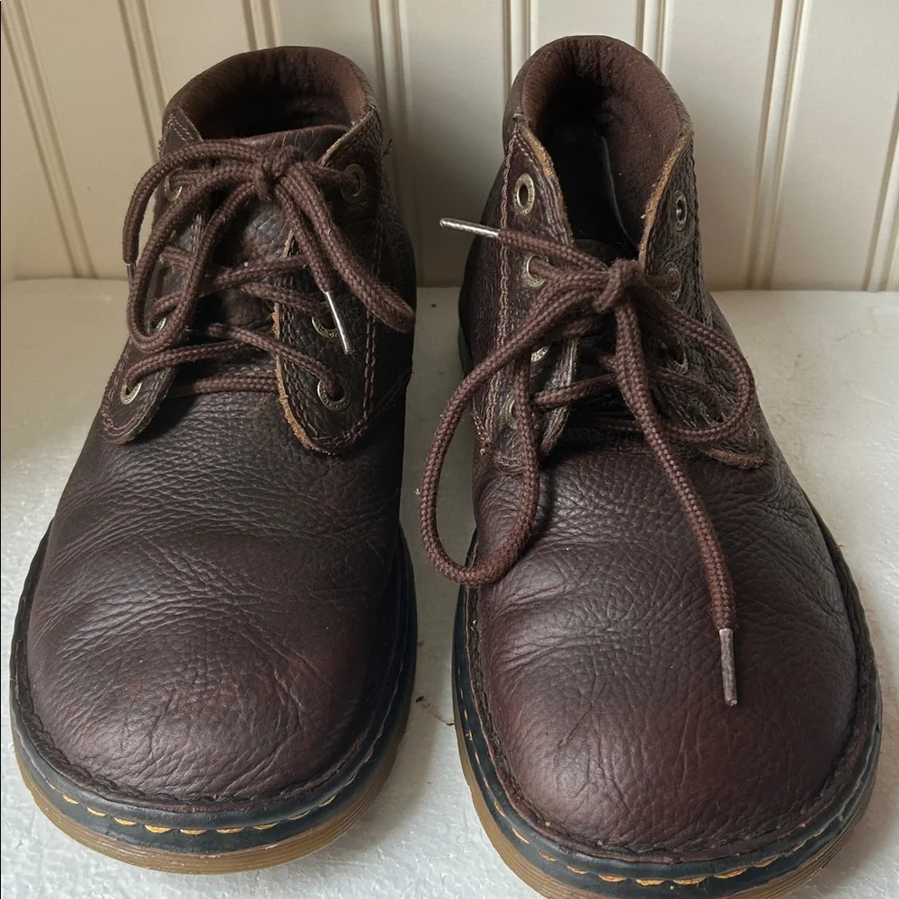 Dr. Martens unisex Rico Brown Leather laceUp Chukka ankle Boots shoes 10M/11W